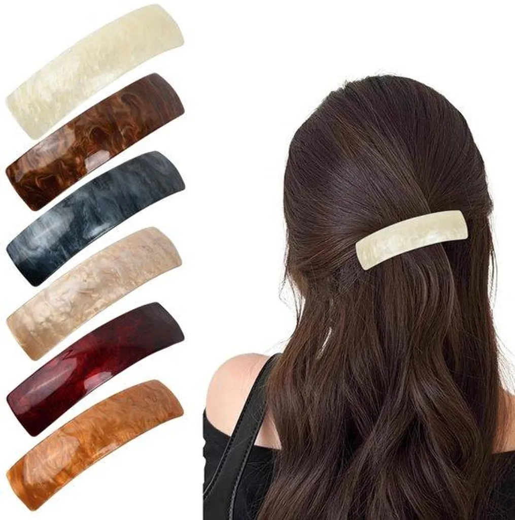 Barrettes classiques ambre anti-glisse pour cheveux fins et délicats