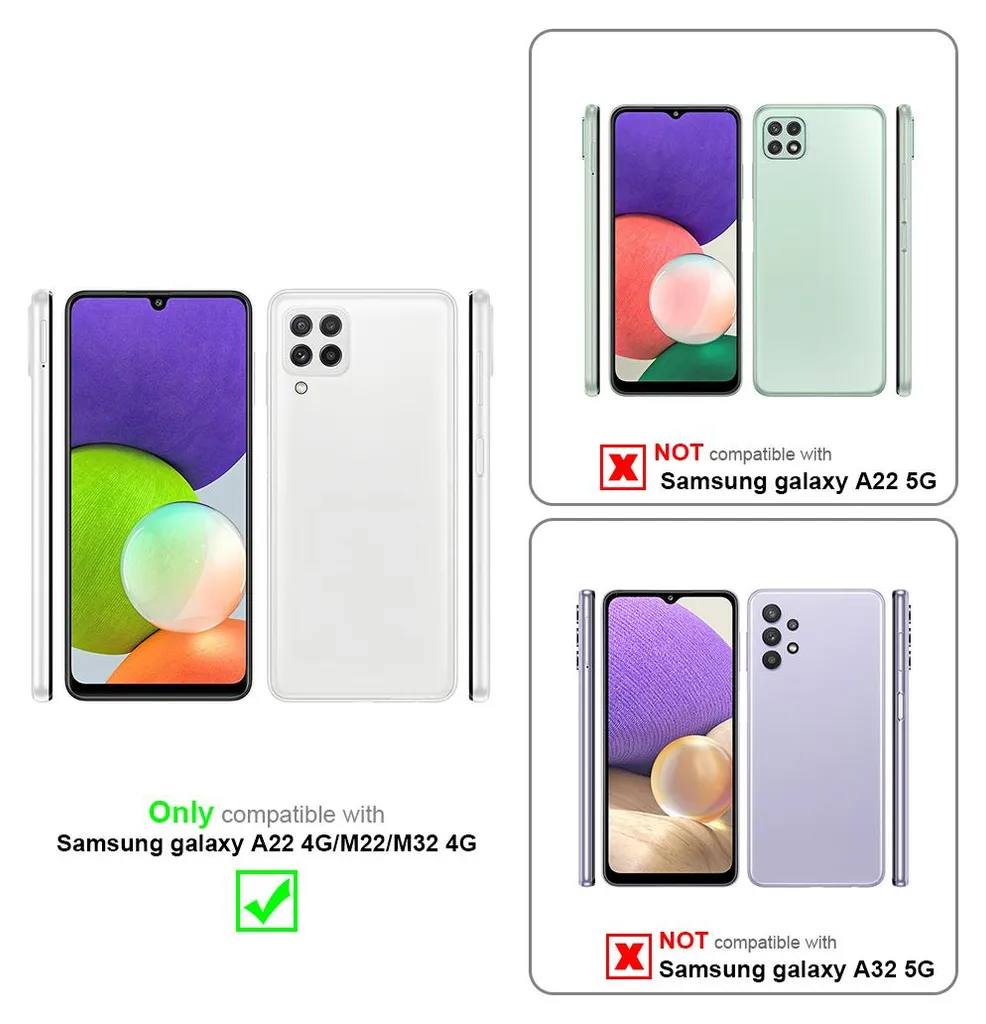 Cadorabo custodia protettiva per Samsung Galaxy A22 4G / M22 / M32 4G in argento Custodia per cellulare Custodia in silicone TPU Custodia Cover - 2