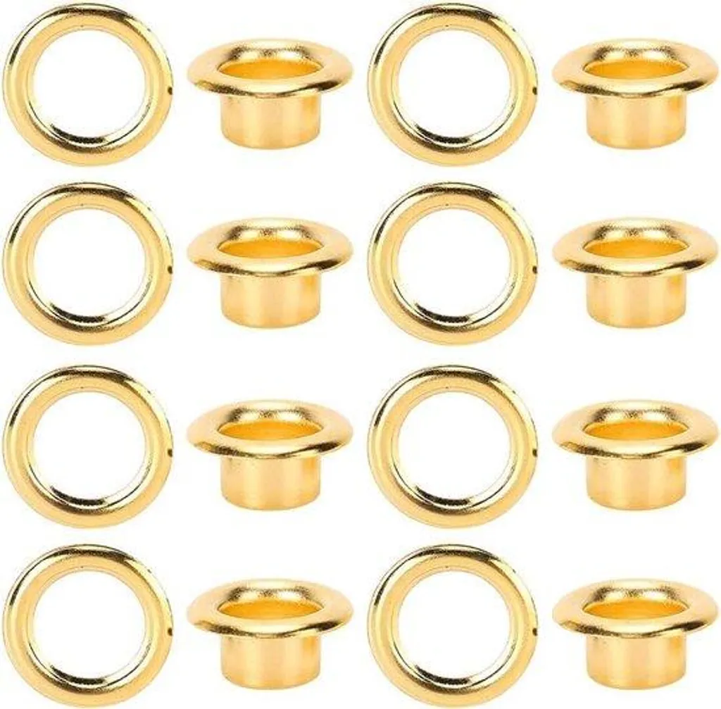 Lot d'œillets métalliques 6 mm pour artisanat du cuir et mercerie DIY