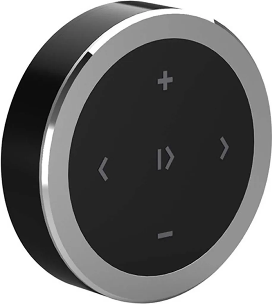 Telecomando Bluetooth Volante Auto e Moto - Media Button Universale Argento - 1