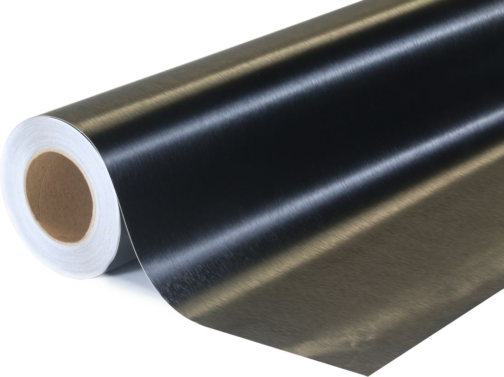 Geschliffen schwarz wrapfolie 152x100cm - innen/außen