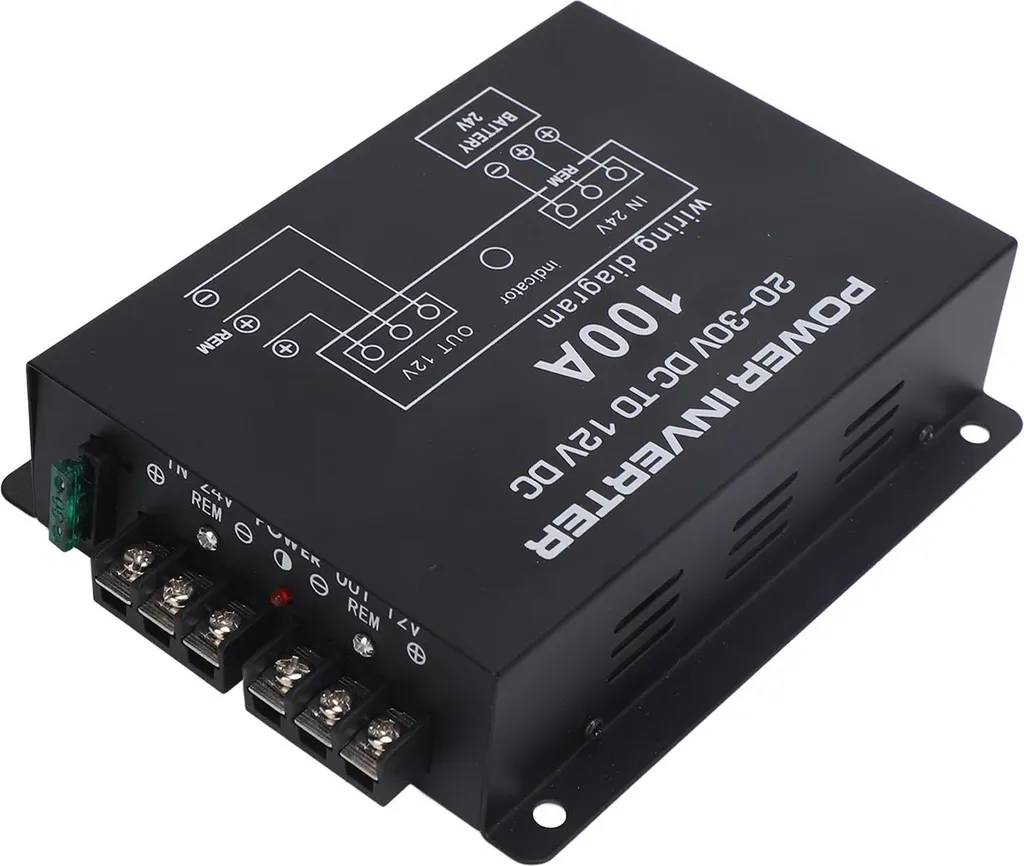 Réducteur de Tension 24V à 12V 100A pour Camions et Bus de Tourisme
