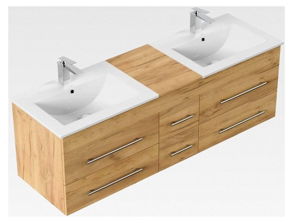 Badmöbel Roma XL SoftClose Eiche Gold