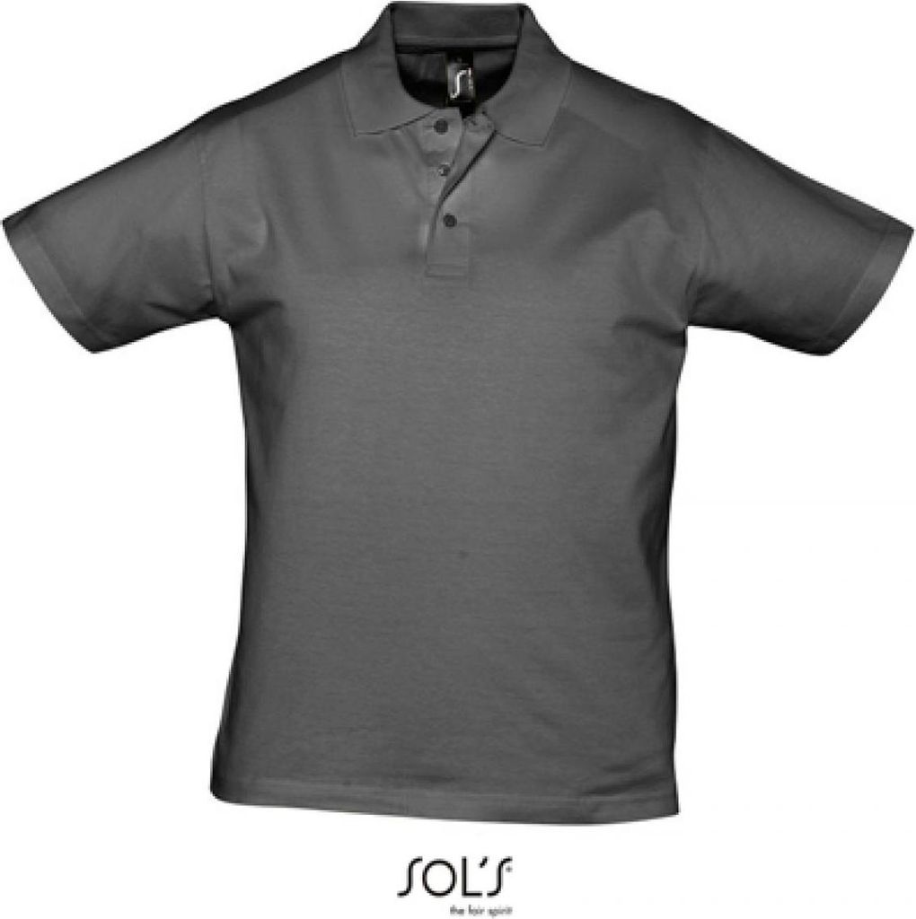 SOLs 11377 | Herren Poloshirt Prescott - Farbe: Dark Grey (Solid) - Größe: XXL