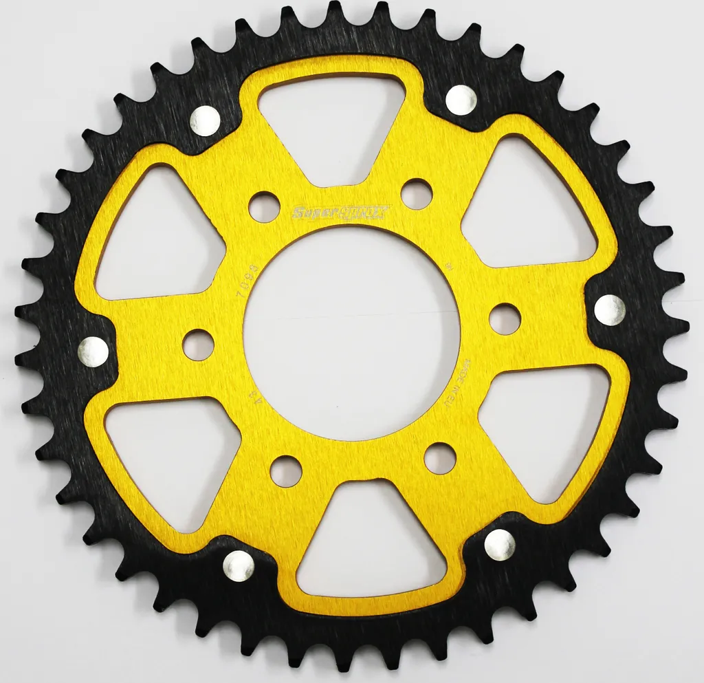 Couronne pour moto Supersprox Stealth 43Z Pas 530 Or spéciale Route