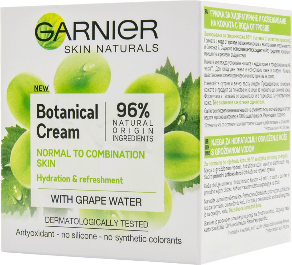Garnier Skin Naturals Botanische Creme mit Traubenwasser, 50 ml
