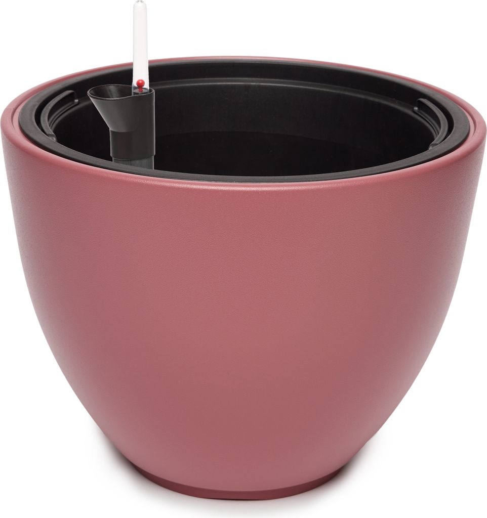 Garronda Blumentopf mit Bewässerungssystem für Pflanzen Blumen Zimmerpflanzen GD-0067 (Rosa, 29,8cm, H=23cm)