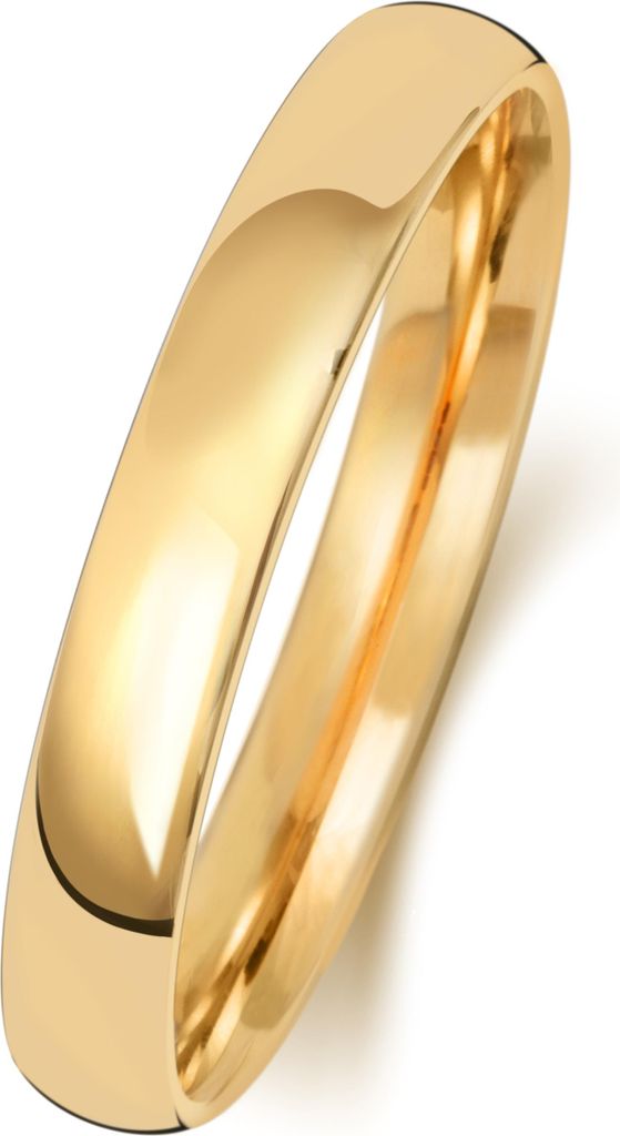 9 Karat (375) Gold 3mm Slight Court Form Herren/Damen - Trauring/Ehering/Hochzeitsring, 50 (15.9); TRS151039KYRSK