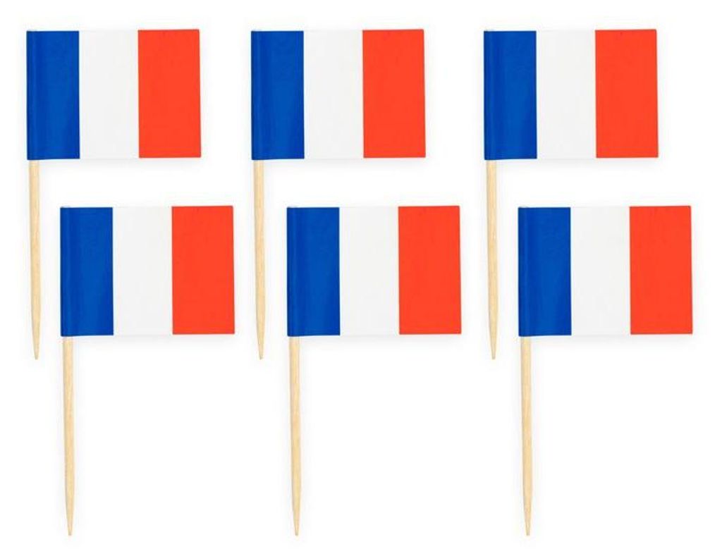 50 Flaggen Deko Picker Frankreich weiß blau rot, Le Produktbild 
