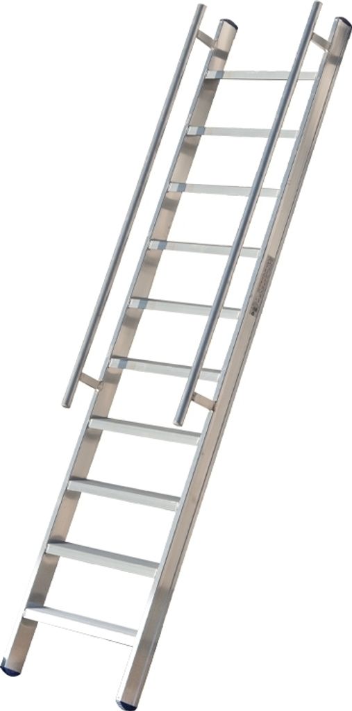 Alu Profi Stufenanlegeleiter Mod. 220 mit 2 Handläufen  - Produktbild 