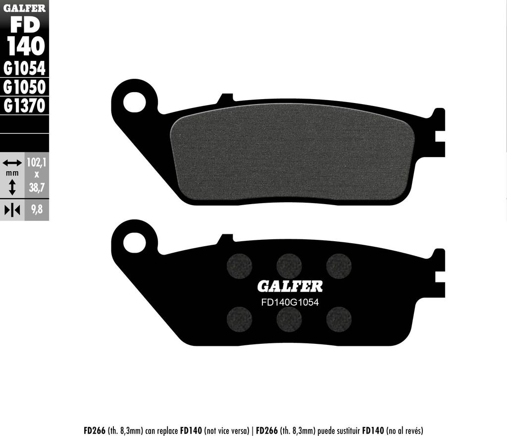 Galfer Bremsbeläge fd140 Bremsbelag fd140 g1054 organisch