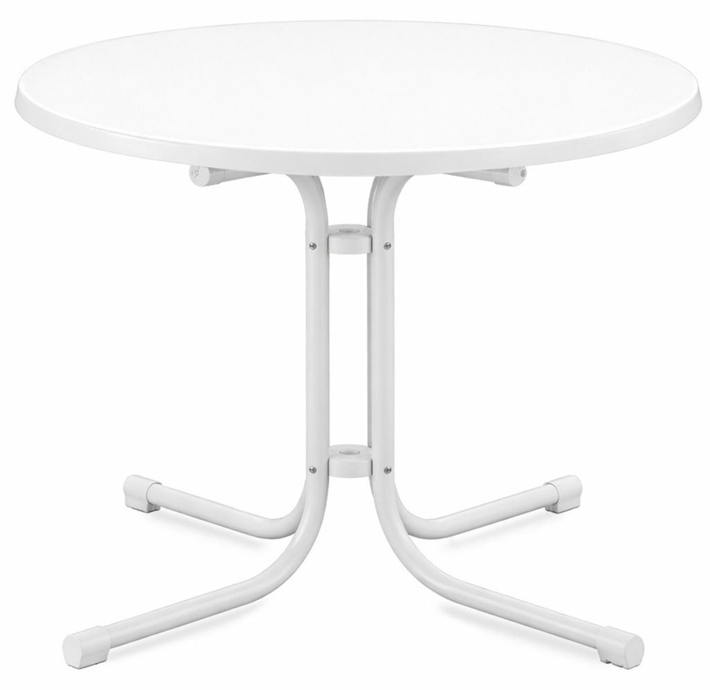 Beautissu Bistrotisch Bistroni WP Ø80xH70cm Weiß Produktbild 