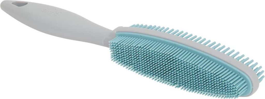 Doppelseitige kleiderbürste aus gummi in grau und blau - 5 five simply smart