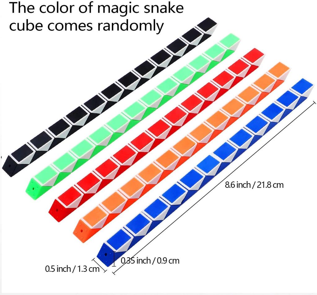 Magische 12 Stücke 24 Blöcke Magic Snake Puzzle Cube Mini Schlangen Würfel 