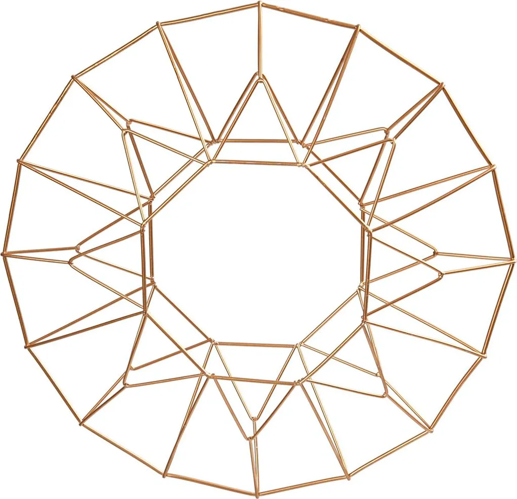 Cercle métallique décoratif laiton 28 cm pour abat-jour et décoration