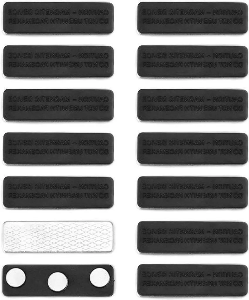 Attaches Magnétiques Autocollantes pour Badges d'Identification - Lot de 12