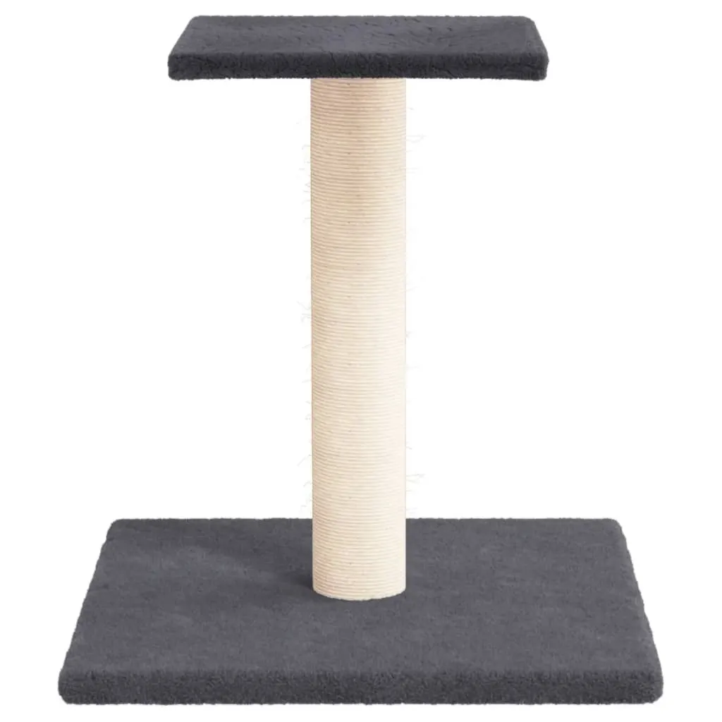 Arbre à chat avec plateforme Gris foncé 38 cm - Griffoir compact stable