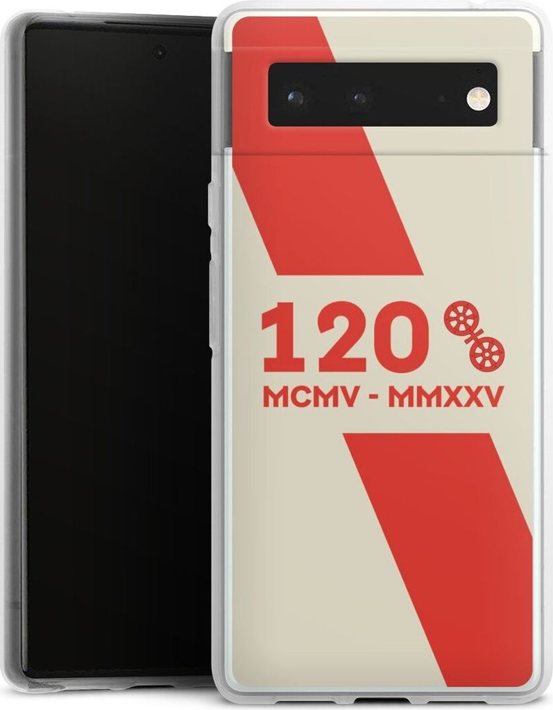 DeinDesign Handyhülle für Google Pixel 6 Silikon Hülle Case Smartphone Schutzhülle 1. FSV Mainz 05 E.V. 120 Jahre Bundesliga