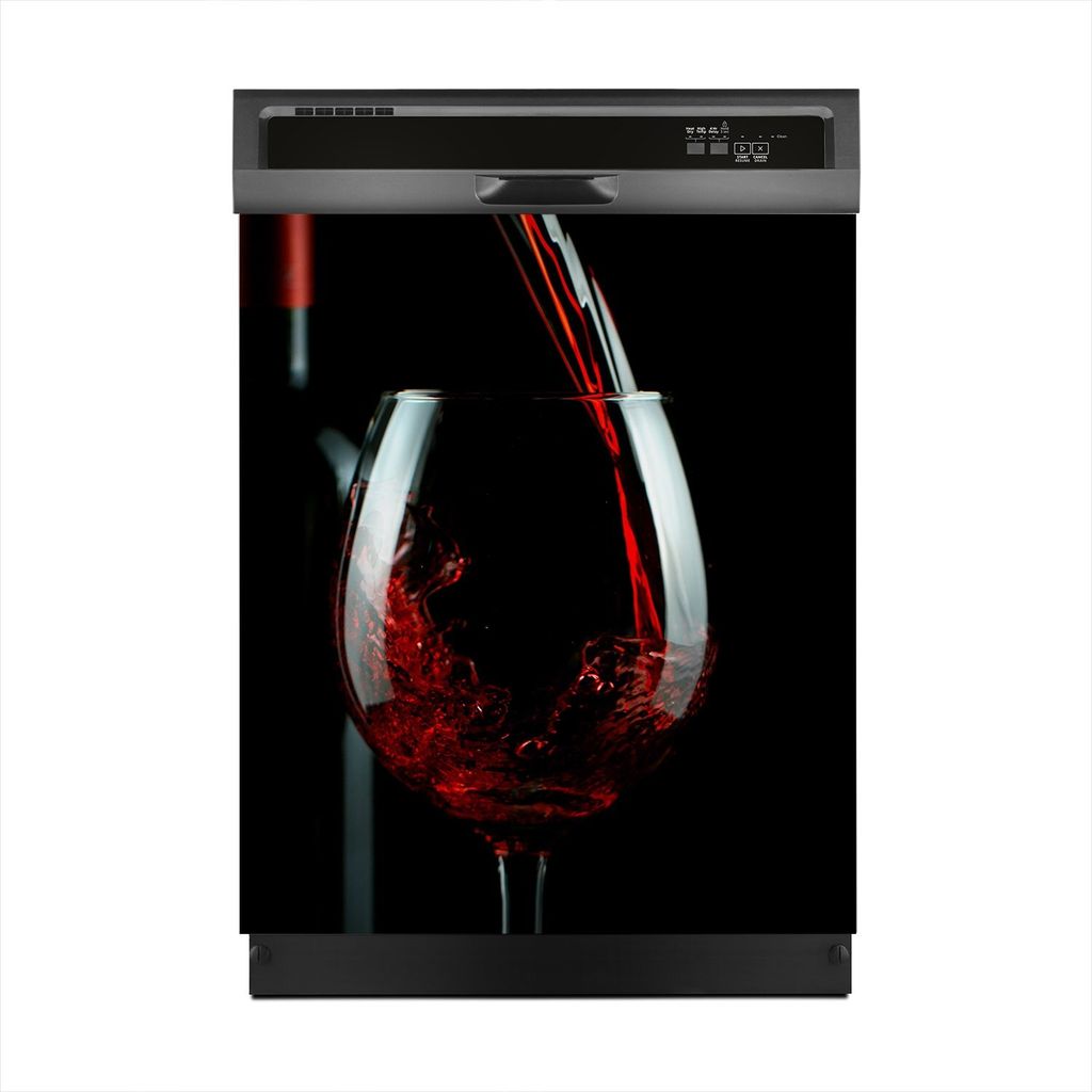 Aufkleber sticker 60x70 cm Dekorative folie Spülmaschine - Wein Glas