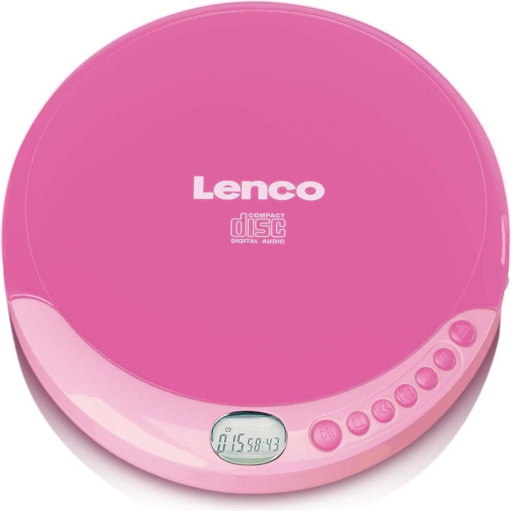 Lenco CD-011 - Tragbarer CD-Player mit Akku-Aufladefunktion - Pink