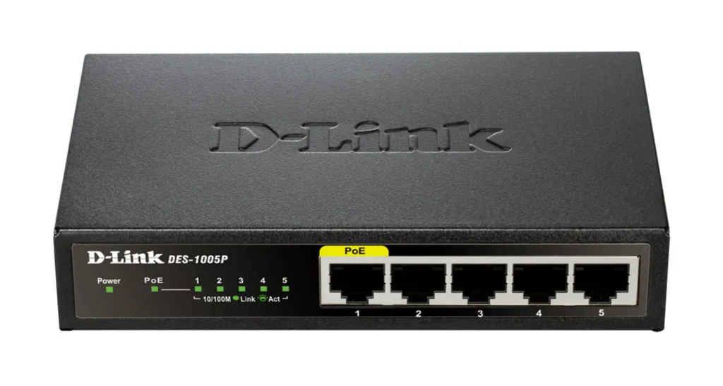 Switch PoE 5 Ports pour Vidéosurveillance D-Link DES-1005P Ethernet