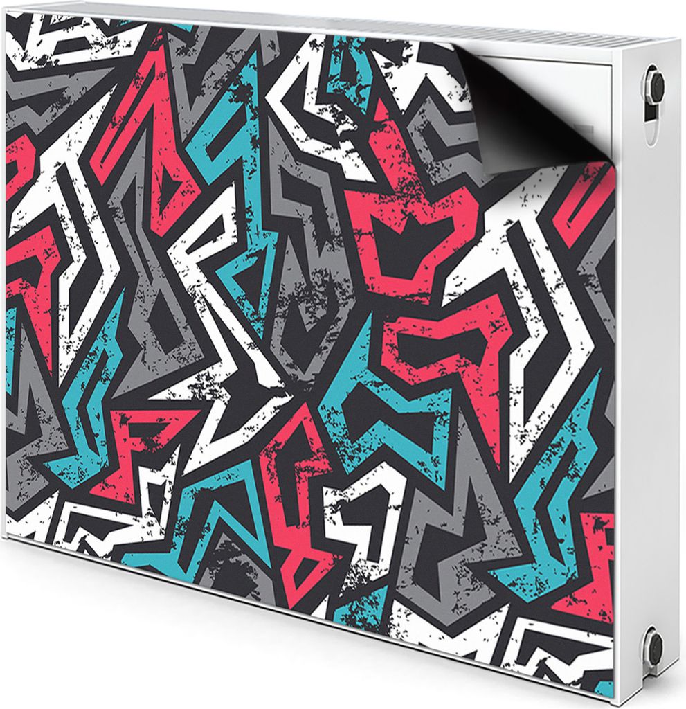 Magnet Heizkörperverkleidung Heizkörper-Abdeckung Heizung Heizkörper 110x60 cm - Graffiti