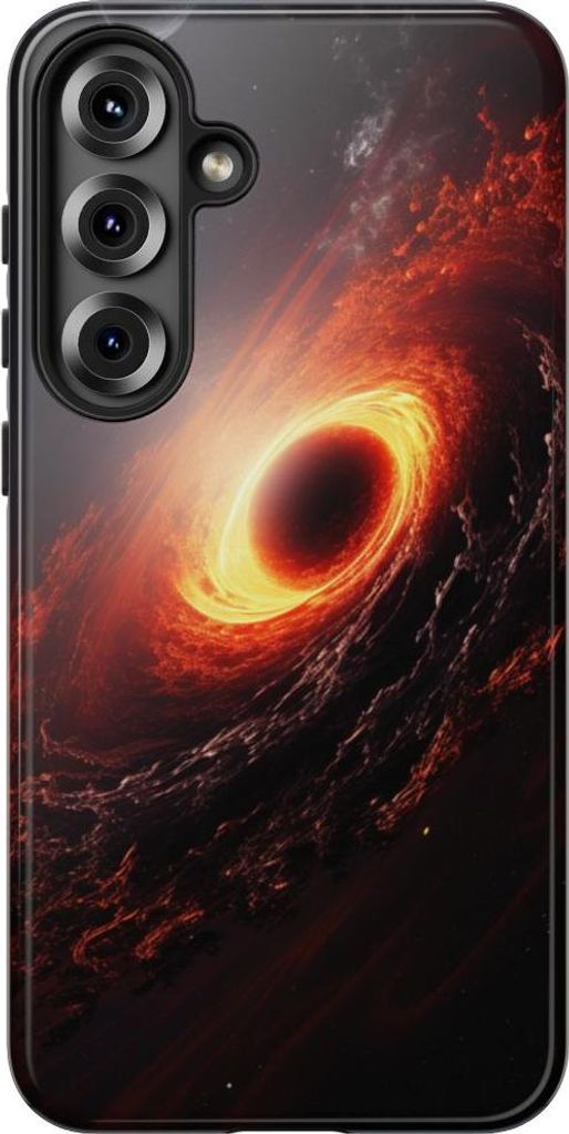 Glühendes Schwarzes Loch im All – Hülle Kompatibel mit Samsung Galaxy S25 Plus