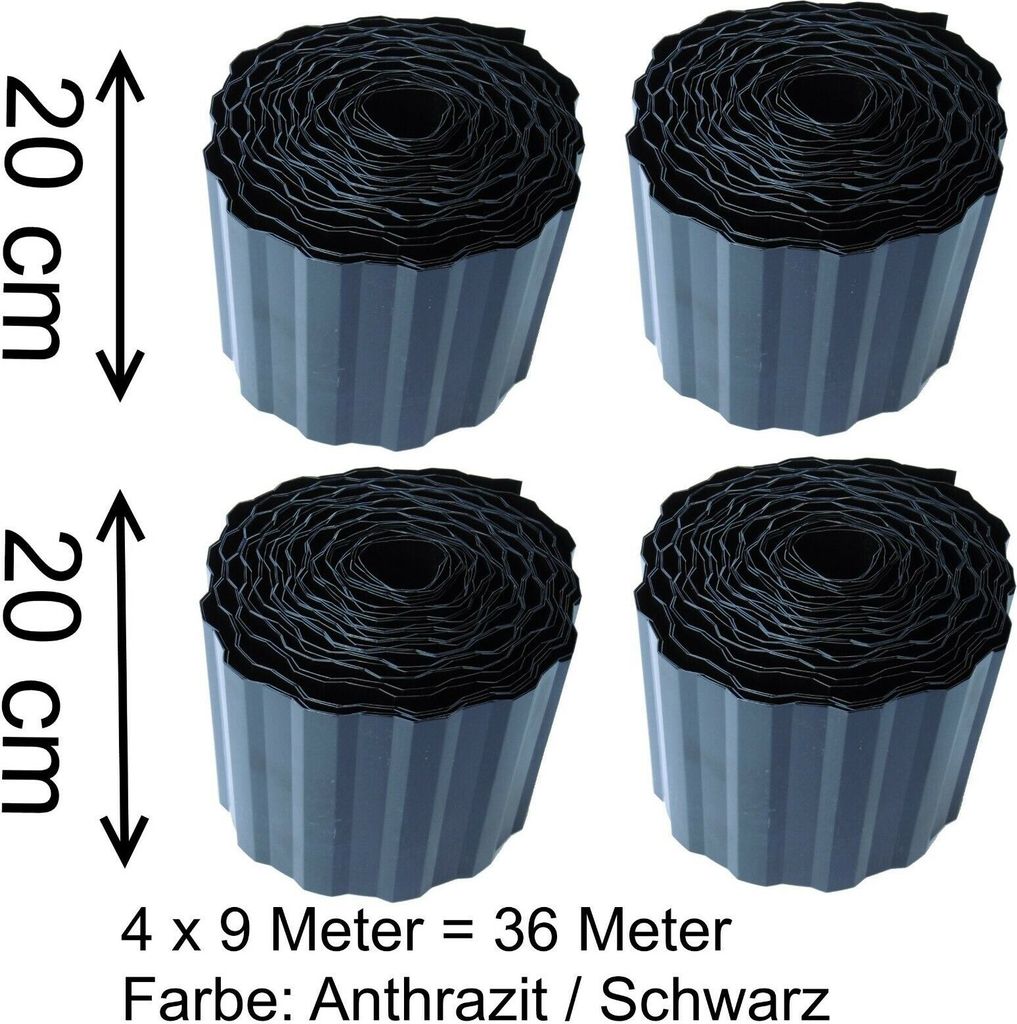 Rasenkante Beeteinfassung schwarz Rasenbegrenzung Produktbild 