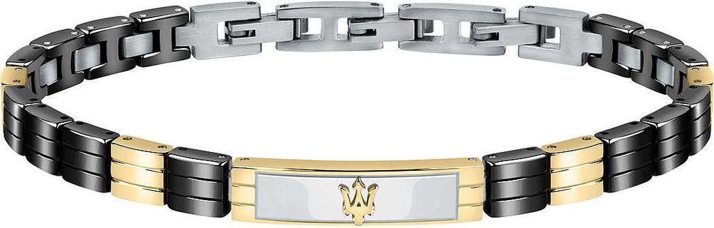 MASERATI BRACELET BLACK CERAMIC 100% Edelstahl schwarz