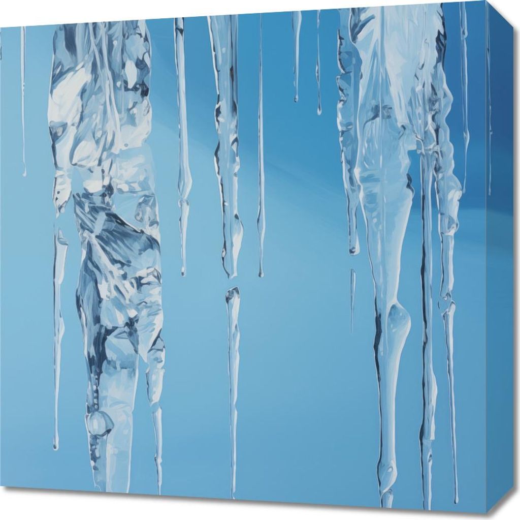 Bild 50x50cm Kristall-Eiszapfen