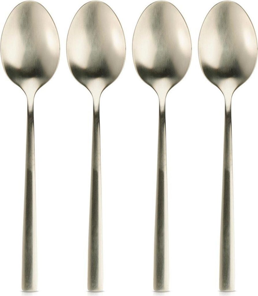 4x Goldene Löffel für Tee, Kaffee, Desserts Kleine Löffel Löffelset