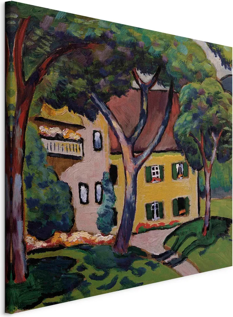 Offerta Quadro August Macke 60x60 cm - Stampa su Tela Alta Qualità - 1