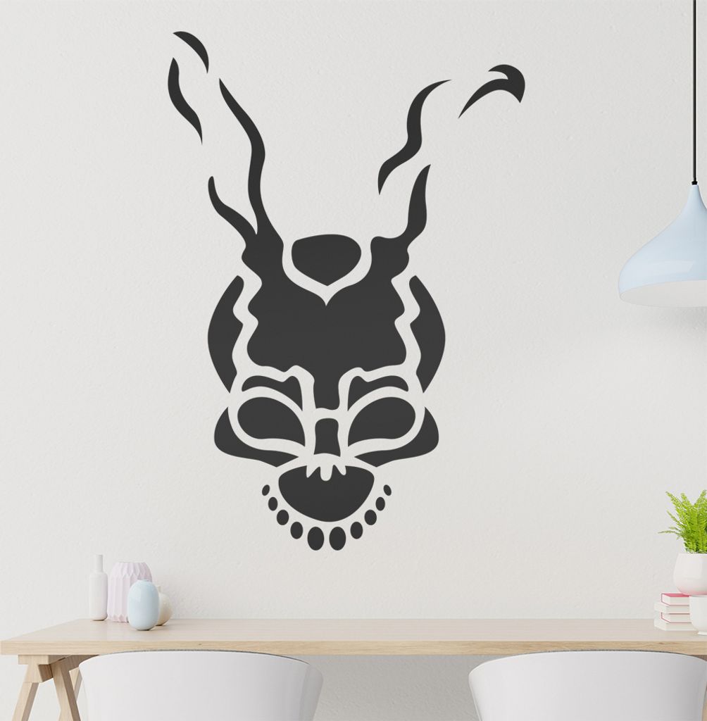 Teufels Schädel Skull Wandtattoo in 6 Größen - Wandaufkleber Wall Sticker - Dekoration, Küche, Wohnzimmer, Schlafzimmer, Badezimmer