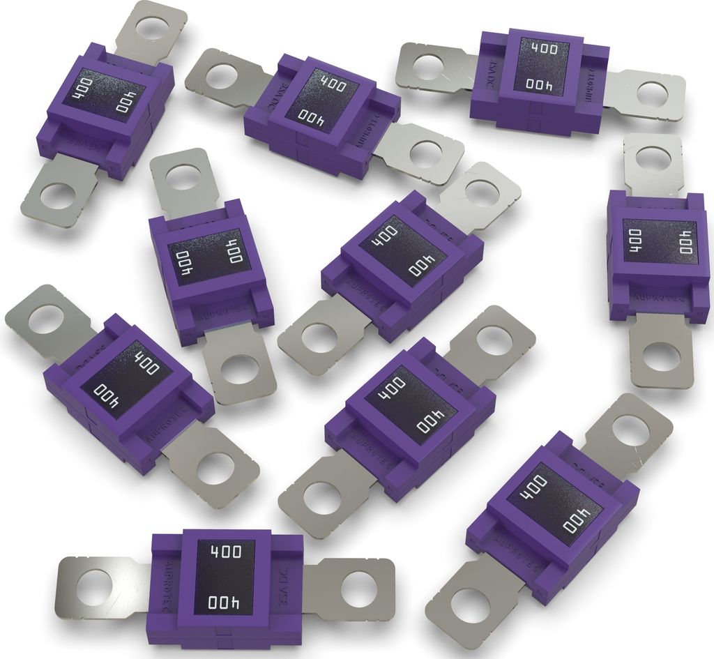 10x AUPROTEC Mega Hochstromsicherung 400A Schraubsicherung violett