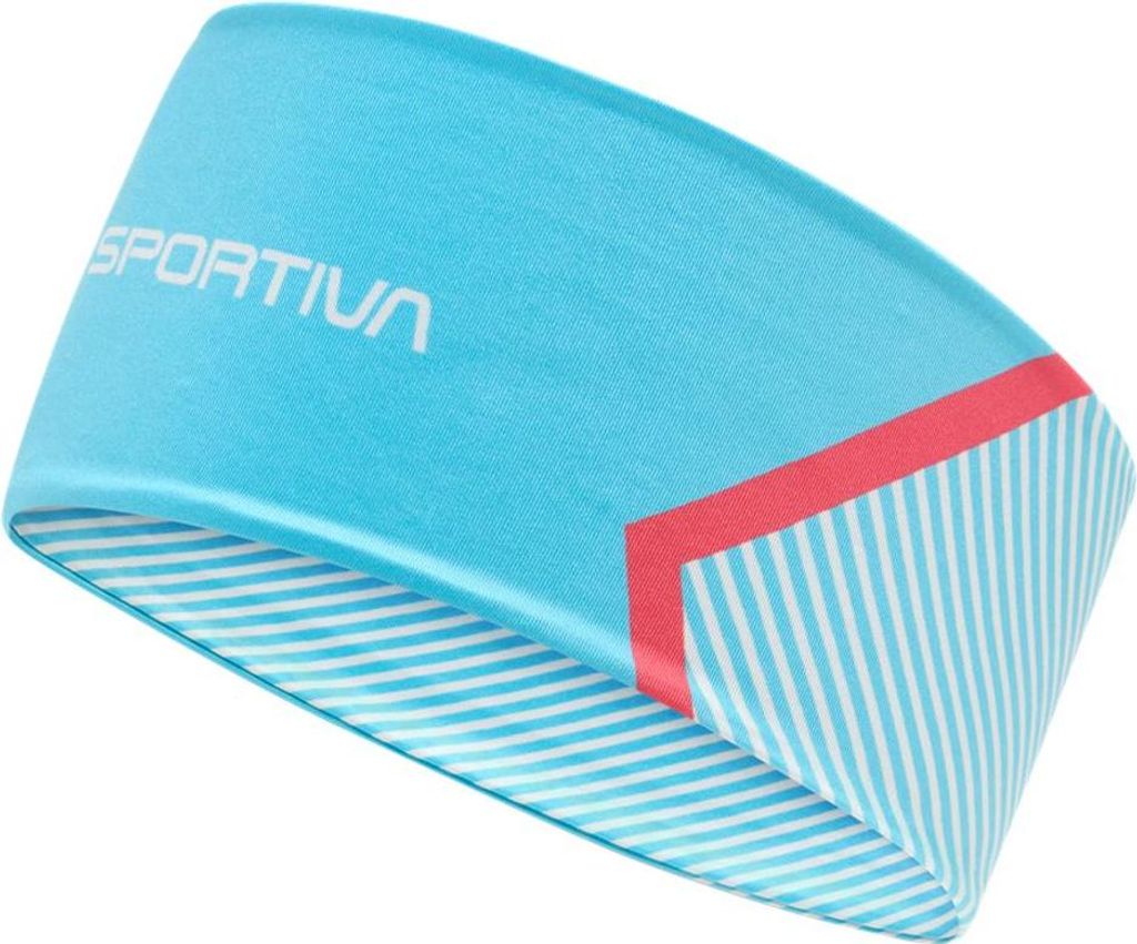 Flow Headband - Leichtes Stirnband fürs Berglaufen - La Sportiva, Größe:S/M, Farbe:B02P02-Malibu Blue/Hibiscus