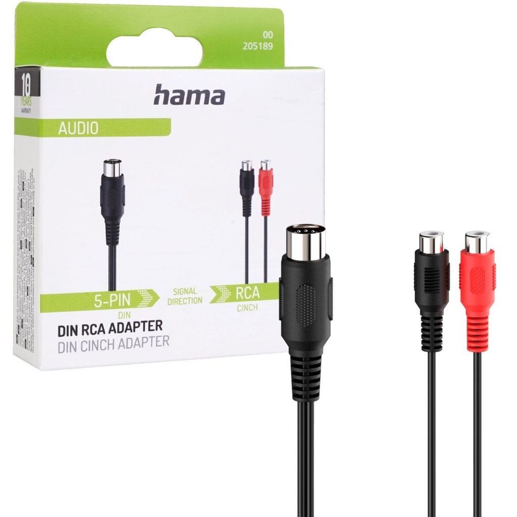 Adattatore audio 2x accoppiamenti cinch a spina DIN a 5 pin Immagine del prodotto 