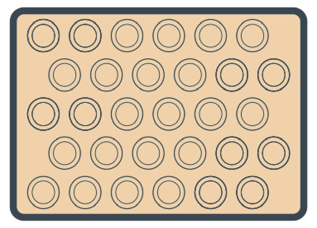 0,4 mm Silikon-Backmatte mit glasfaserverstärkter Antihaftbeschichtung, hitzebeständig, wiederverwendbar, zum Backen von Keksen und Gebäck, spü...