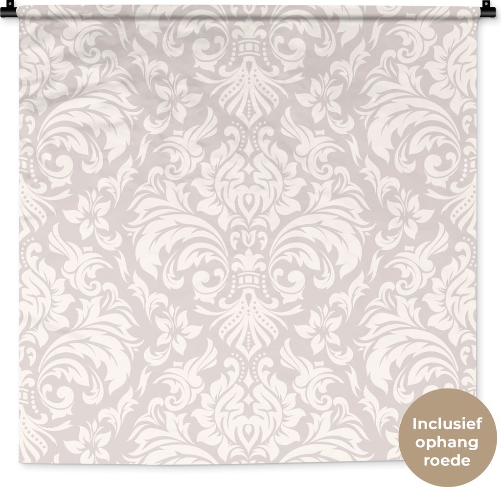 MuchoWow Wandteppich Wandbehang Formen - Vintage - Muster 90x90 cm Tapisserie Dekoration Wandtuch - Wandaufhänger