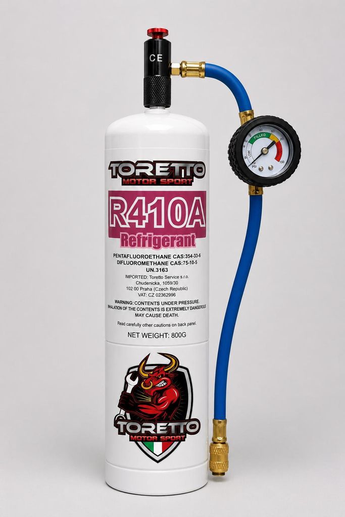 R410A Service Kit mit Manometer 5/16" – 800g Inhalt – Produktbild 