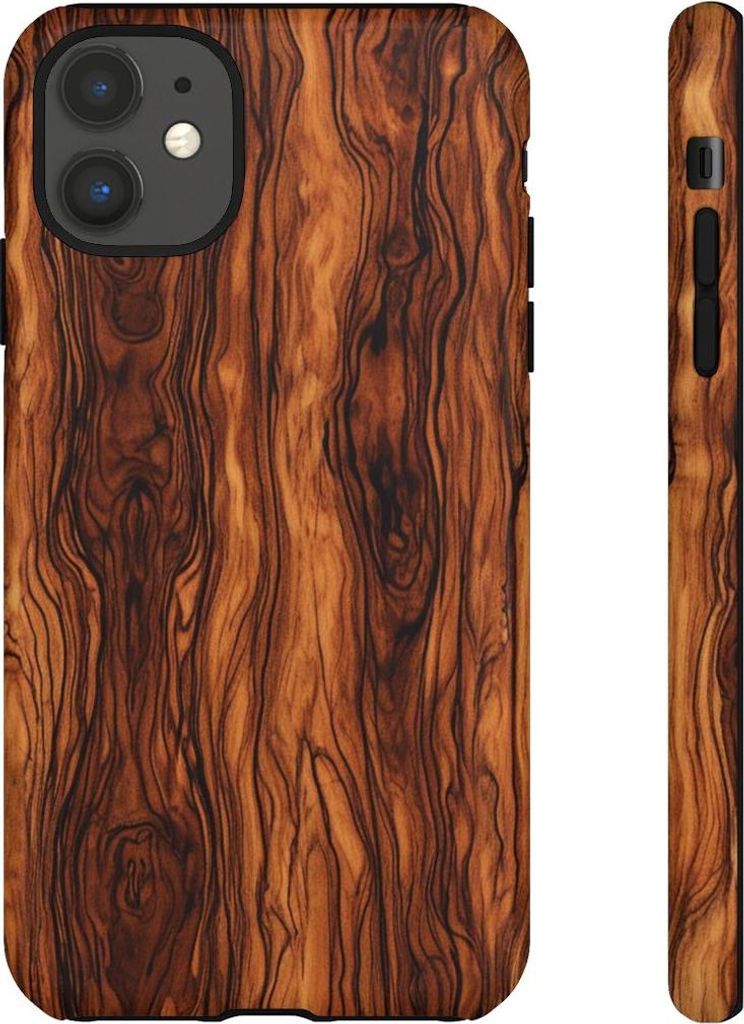 Edle Maserholz-Optik – Hülle Kompatibel mit iPhone 11