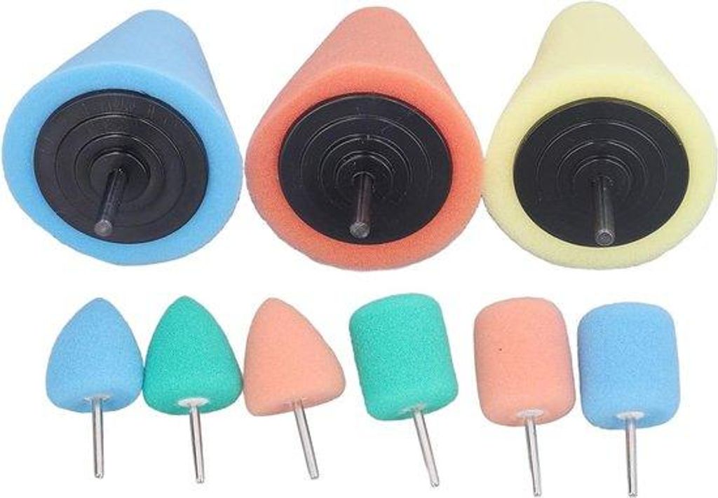 Auto-Polierkugel-Set mit 9 Kugeln - ideal für Auto-Reinigung mit Rädern .