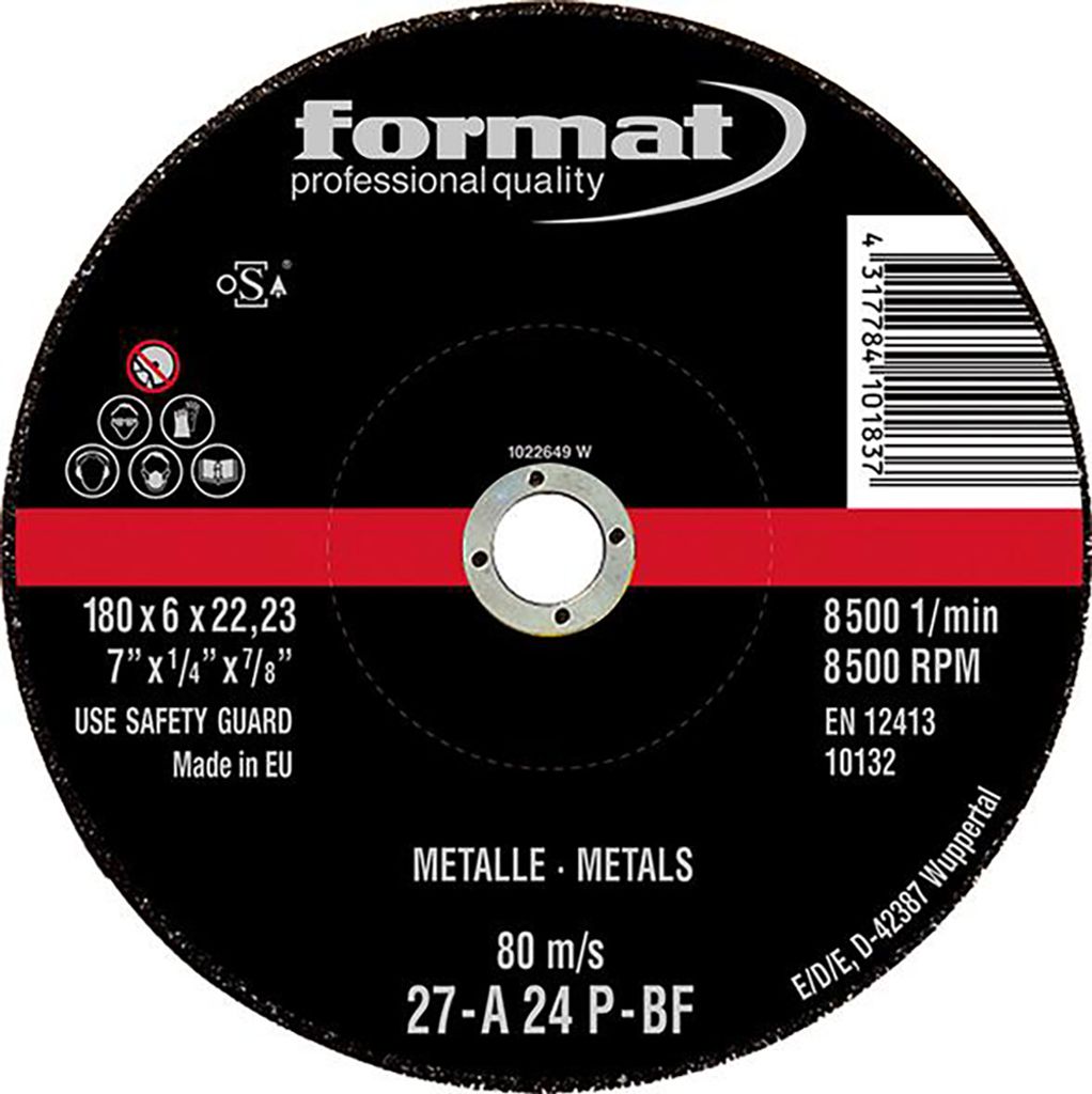 FORMAT Schruppscheibe St/Gund 230x8mm gekröpft