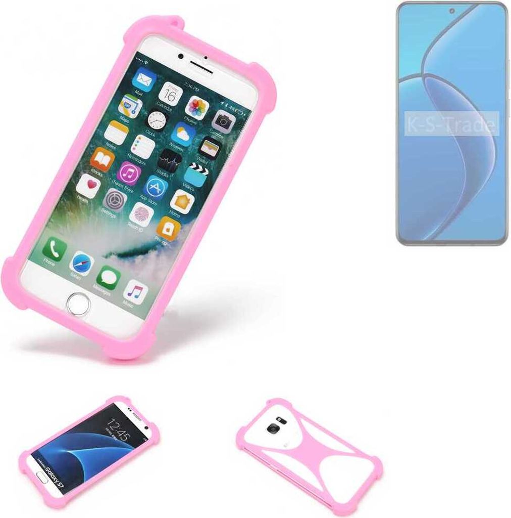 K-S-Trade Handy Hülle kompatibel mit Realme 12 4G Schutz Hülle Bumper Silikon Schutz Hülle Cover Case Silikoncase Silikonbumper TPU Softcase