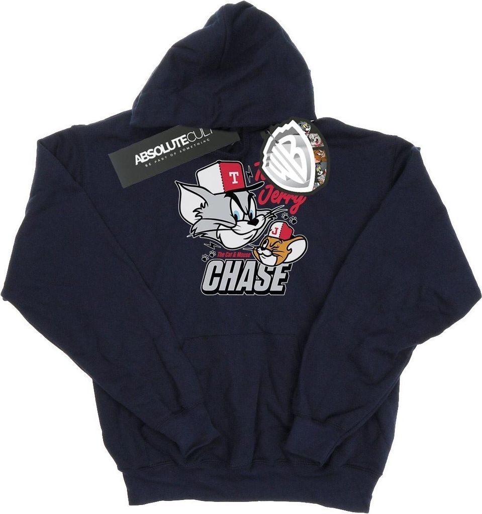 Tom and Jerry - "Cat & Mouse Chase" Kapuzenpullover für Damen BI2086 (M) (Marineblau)