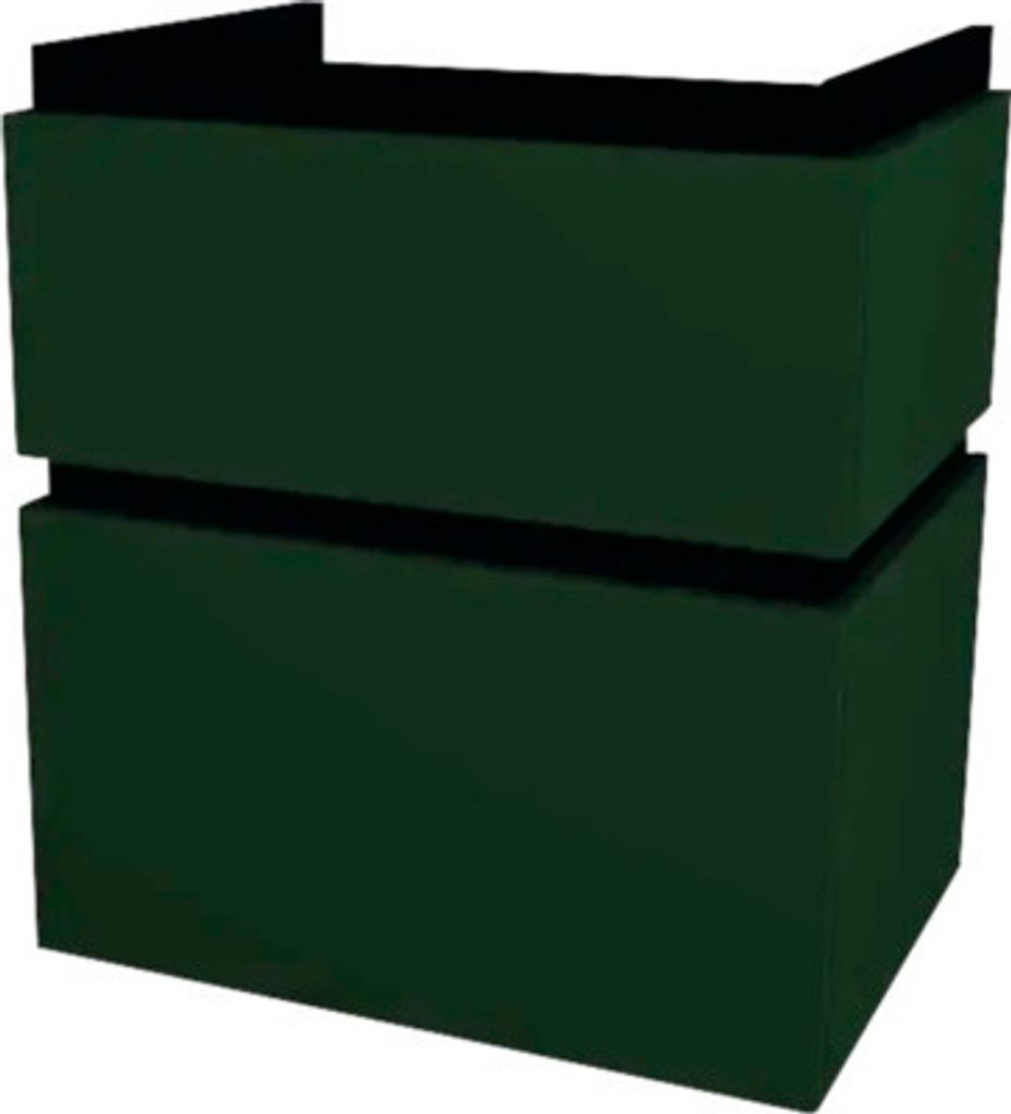 Waschtischunterschrank mit 2 Schubladen Devo Viva 2.0 BxHxT 59x66x44 cm conifer green supermatt
