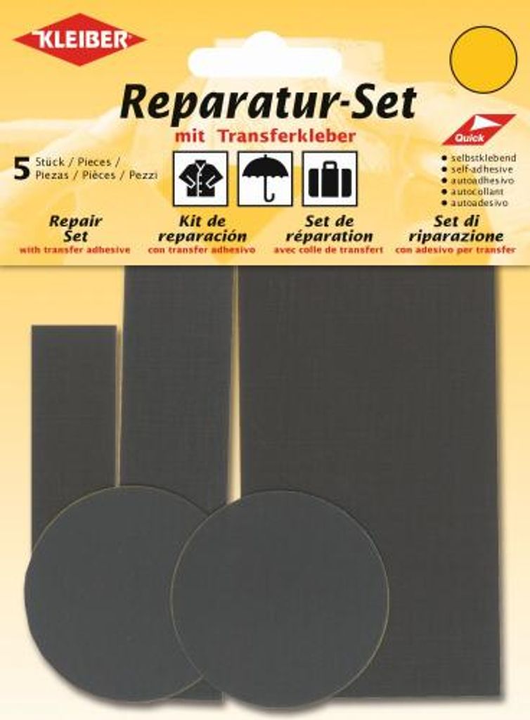 KLEIBER Flicken-Reparatur-Set grau