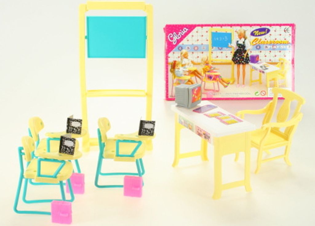 Gloria Schule Spielset für Puppen mit Lehrerpult, großer Produktbild 