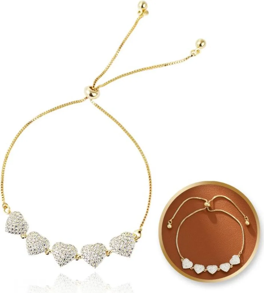 Regalo Donna: Bracciale Cuori Oro 14k Flamenco Mystique BST1534