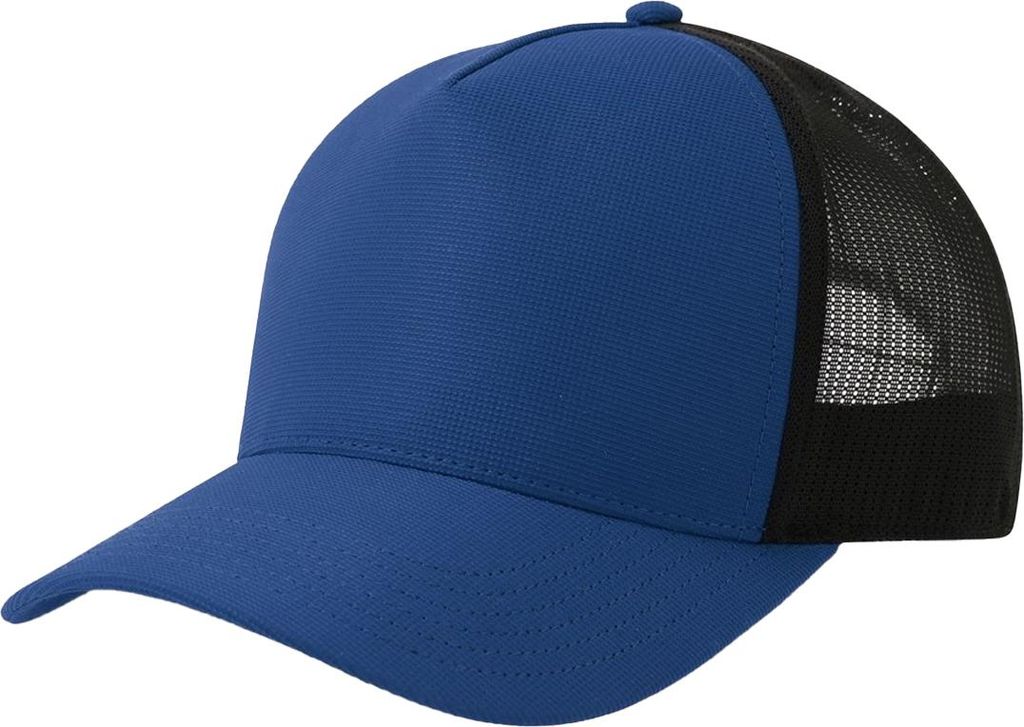 Atlantis Headwear - "Dempo" Trucker Cap, Unstrukturiert, Stretch AB753 (Einheitsgröße) (Königsblau/Schwarz)