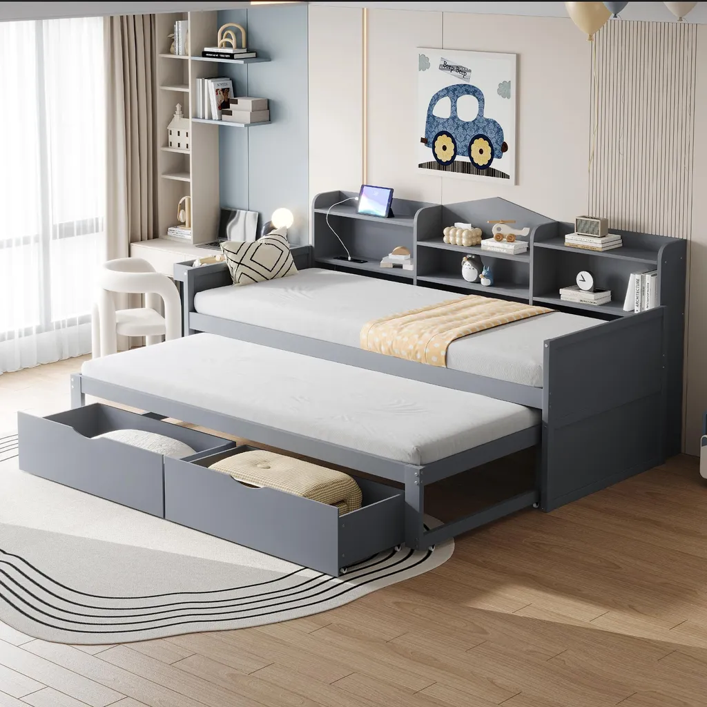 Canapé-lit 90x200 Idéal Studio et Chambre d'Amis avec Lit Tiroir et USB